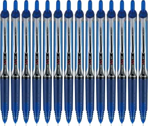 Pilot, Precise V5 RT Refillable & Retractable Rolling Ball Pens, Extra Fine Point 0.5 mm, Blue, Pack of 14
