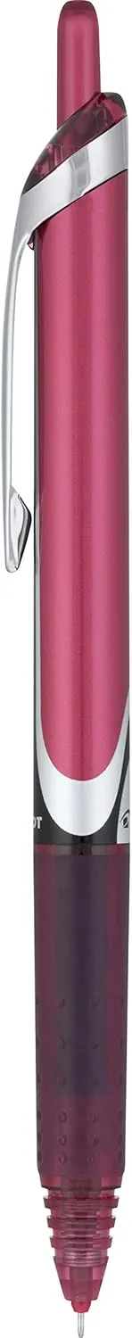 Pilot, Precise V5 RT Refillable & Retractable Rolling Ball Pens, Extra Fine Point 0.5 mm, Burgundy, Pack of 14