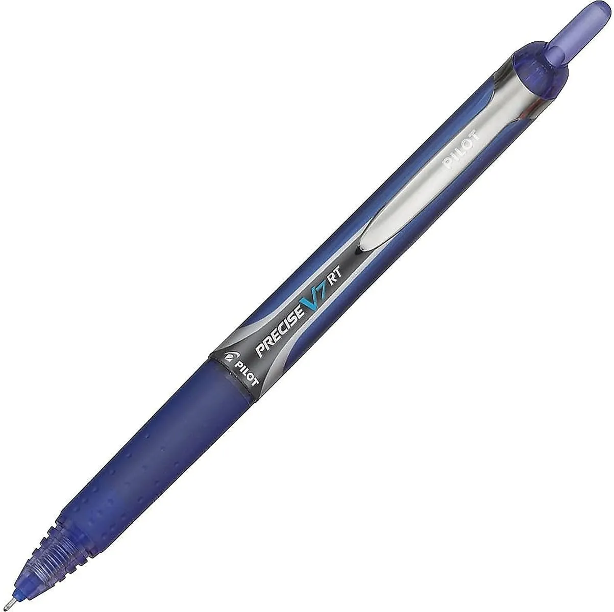 Pilot Precise V7 RT Refillable & Retractable Liquid Ink Rolling Ball Pens, Fine Point (0.7 mm), Blue, 12-Pack