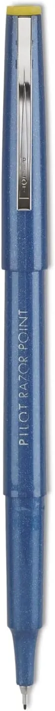 PILOT Razor Point Fine Line Marker Pens, Ultra-Fine Point (0.3mm) Blue Ink, 12-Pack (11004)