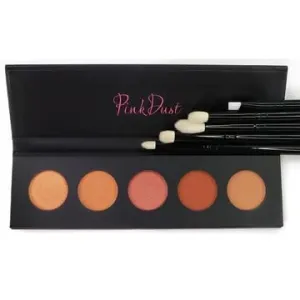 Pink Dust Fierce Palette & All About Eyes Brush Set - Eyeshadow Palette   5 Pcs Eye Brushes Makeup Set - Highly Pigmented & Long Lasting Make Up Palette - Soft, Bright, and Burnt Orange Shadows