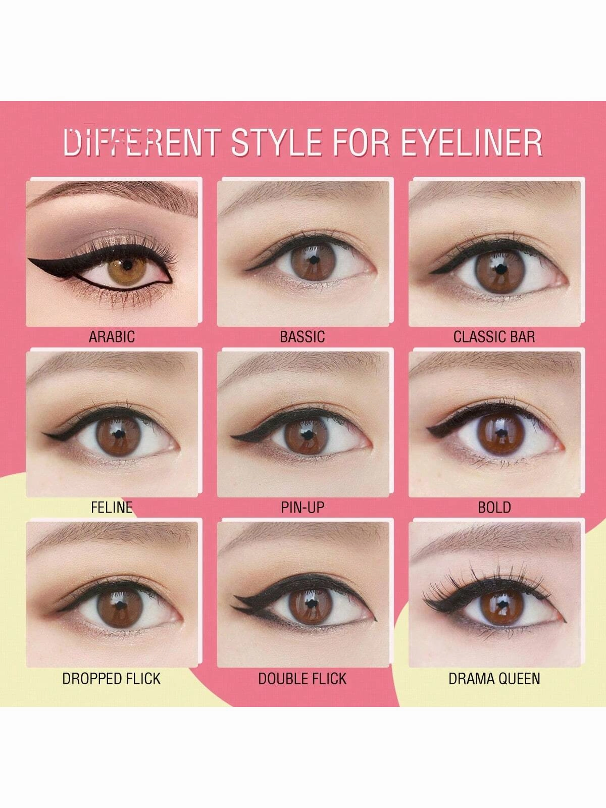 PINKFLASH Waterproof Liquid Eyeliner Evenly pigmented Long lasting Eyeliner Pencil