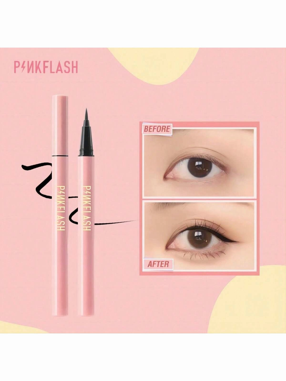 PINKFLASH Waterproof Liquid Eyeliner Evenly pigmented Long lasting Eyeliner Pencil