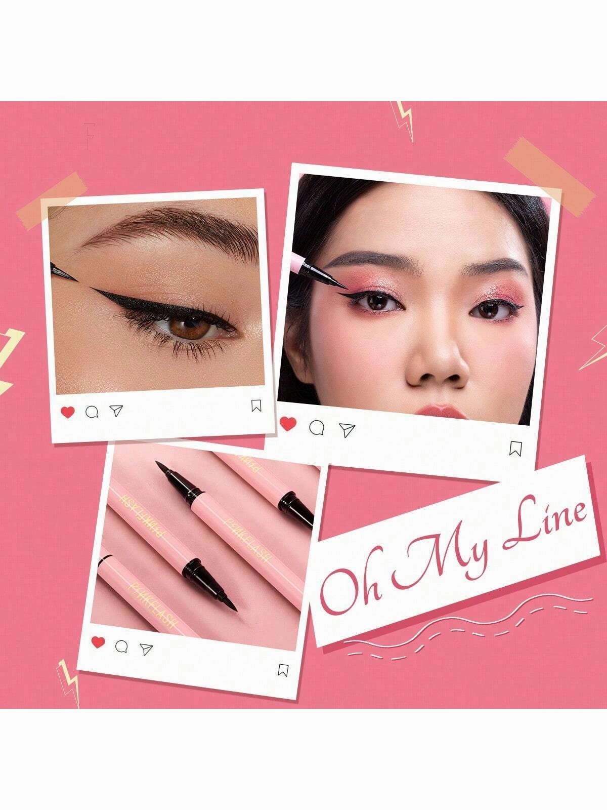 PINKFLASH Waterproof Liquid Eyeliner Evenly pigmented Long lasting Eyeliner Pencil