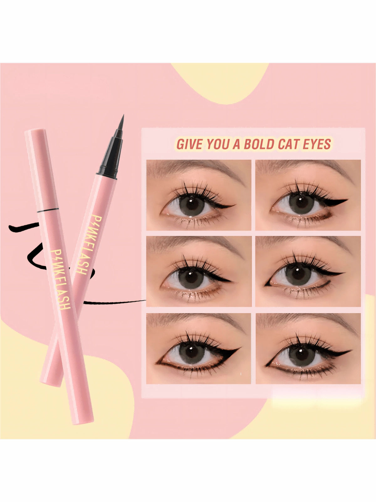 PINKFLASH Waterproof Liquid Eyeliner Evenly pigmented Long lasting Eyeliner Pencil