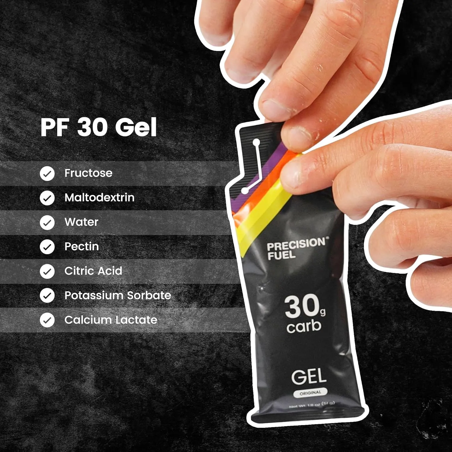 Precision Fuel 30 Energy Gels - Mild, Neutral Flavour Running Gels for Endurance Athletes, 30g Carbohydrate, Easy-to-Digest, Perfect for Running & Long-Duration Sports (Original, 30 gels)