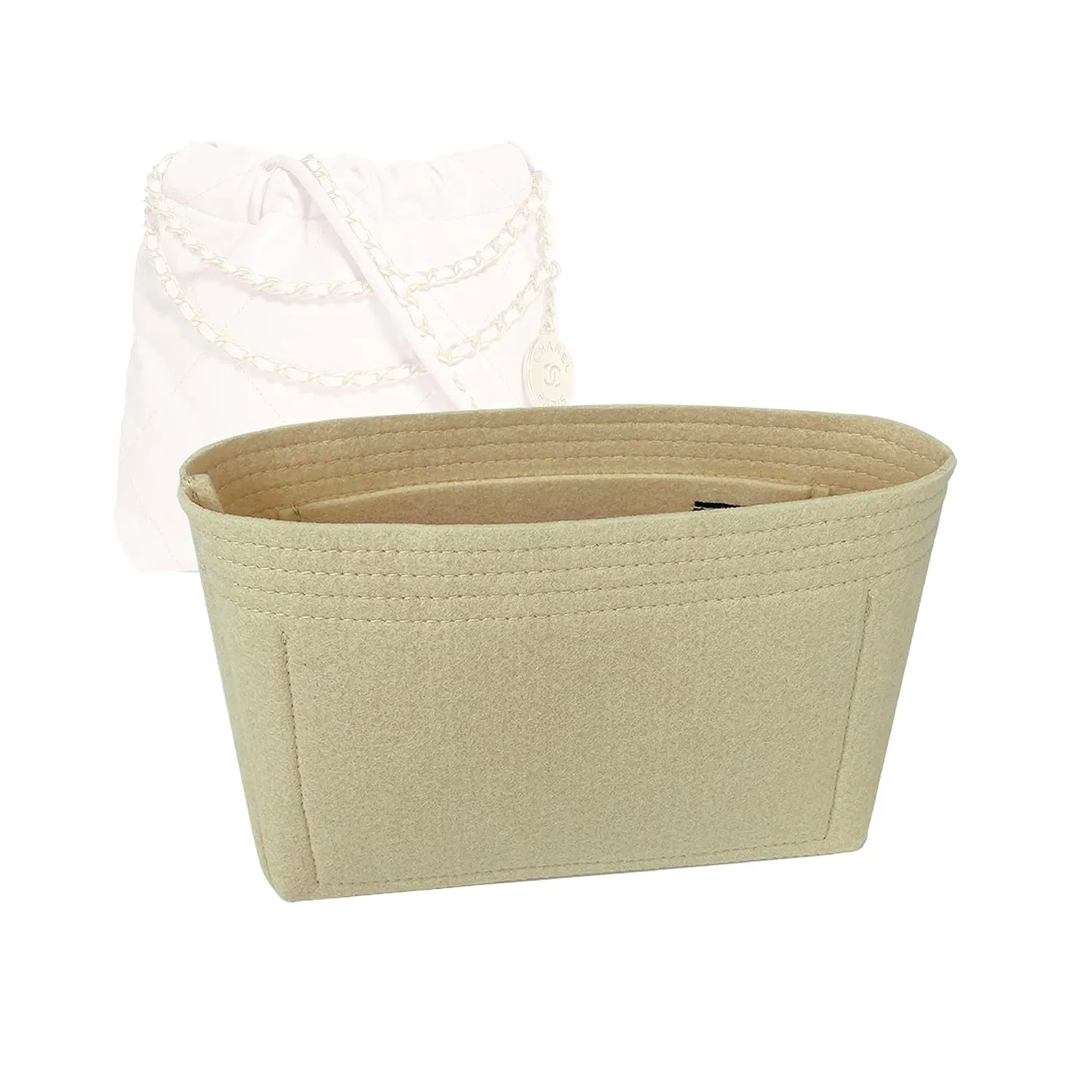 Premium Bag Organizer for Chanel 22 Mini Handbag (Ref: AS3980) (Handmade/20 Color Options)