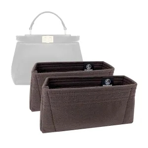 Premium Bag Organizer for Fendi Iconic Peekaboo Mini Insert [Set of 2] (Handmade/20 Color Options) [Purse Organiser, Liner, Insert, Shaper]