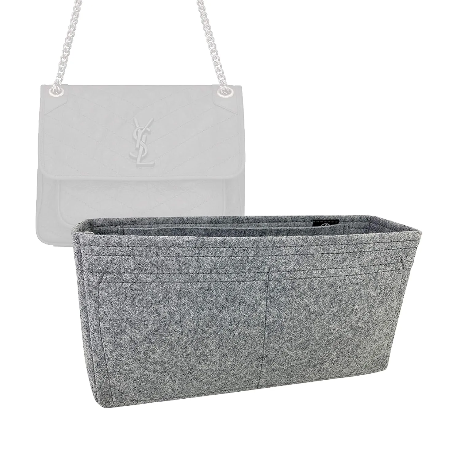 Premium Bag Organizer for YSL Saint Laurent Niki Medium Chain Bag (Handmade/20 Color Options) [Purse Organiser, Liner, Insert, Shaper]