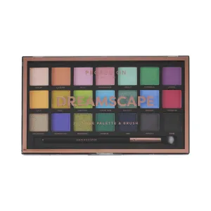Profusion Cosmetics Dreamscape 21 Shade Eyeshadow Palette and Brush, Unlock Your Stellar Style and Achieve Eye Catching Radiant Eyes, Dive into Infinite Shades and Get Galactic Glamour