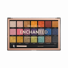 Profusion Cosmetics Enchanted 21 Shade Eyeshadow Palette and Brush
