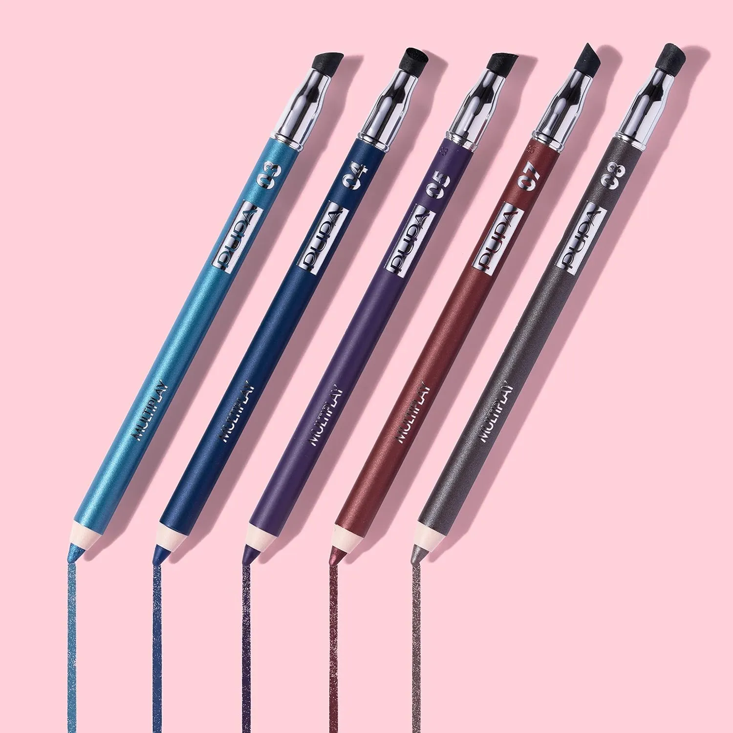 Pupa Milano Multiplay Eye Pencil - Creamy, Blendable Eyeliner With Smudge Tip - Create Long Wearing, Glamorous Intensity - Smooth, Lasting Color Liner For Waterline Or Lid - 08 Basic Brun - 0.04 Oz