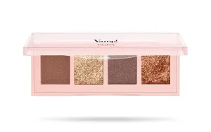 Pupa Milano Vamp! 4 Eyeshadow Palette, 002 Gold Bronze, 0.183 oz - Eye Makeup - Matt, Satin, Metallic Finishes - Lightweight - Blends Easily - Talc-Free