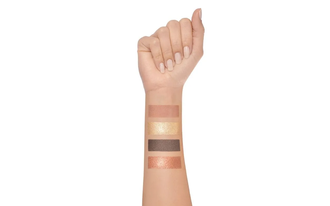 Pupa Milano Vamp! 4 Eyeshadow Palette, 002 Gold Bronze, 0.183 oz - Eye Makeup - Matt, Satin, Metallic Finishes - Lightweight - Blends Easily - Talc-Free