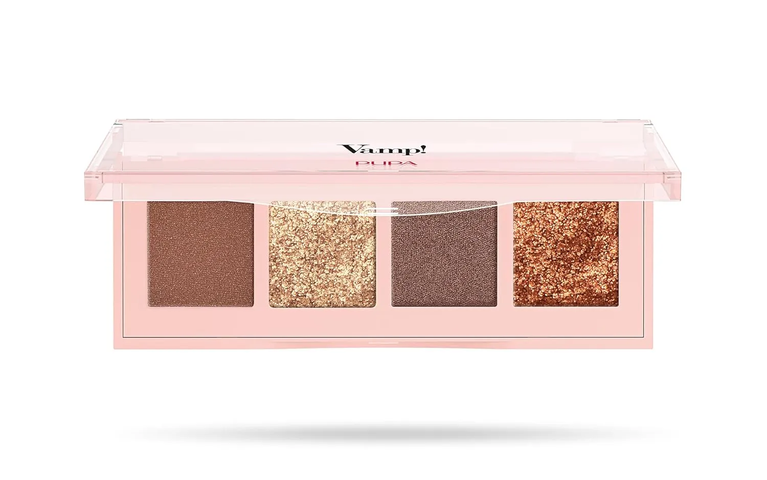 Pupa Milano Vamp! 4 Eyeshadow Palette, 002 Gold Bronze, 0.183 oz - Eye Makeup - Matt, Satin, Metallic Finishes - Lightweight - Blends Easily - Talc-Free
