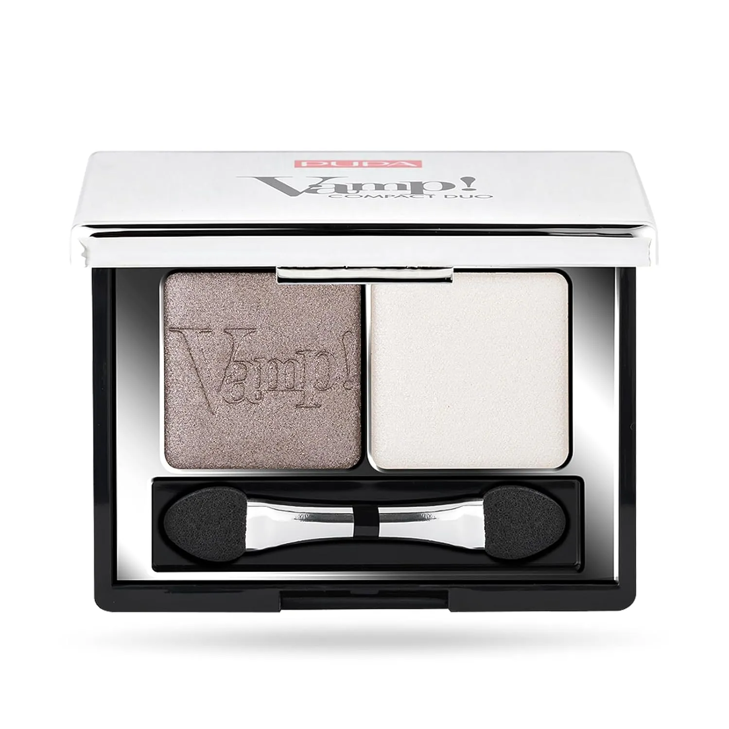 Pupa Milano Vamp! Eyeshadow Compact Duo 008 Cream Taupe - Light, Smooth, Blendable, Cream Compact Shadow - Stunning, Colorful, Pigmented Shade - Paraben-Free Formula - 0.078 oz