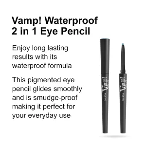 Pupa Milano Vamp! Waterproof Eye Pencil 304 Magnetic Emerald - Rich, Cream Liner Pencil to Make Eyes Pop - Long Lasting, Smudge, Tear, Sweat, and Waterproof Formula - 0.12 oz (Pack of 2)