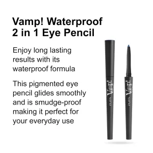 Pupa Milano Vamp! Waterproof Eye Pencil 403 Eccentric Blue - Rich, Cream Liner Pencil to Make Eyes Pop - Long Lasting, Smudge, Tear, Sweat, and Waterproof Formula - 0.12 oz (Pack of 2)