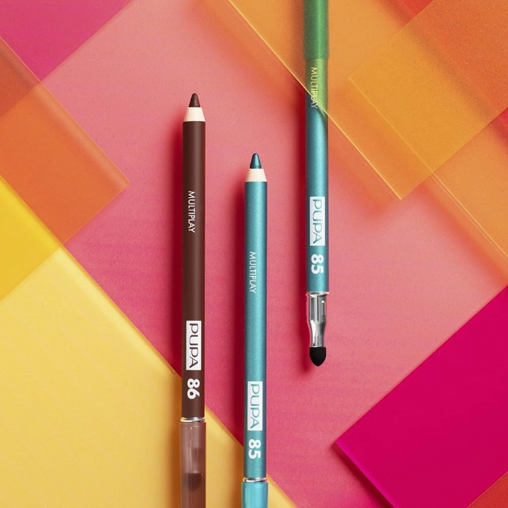Pupa Milano Multiplay Eye Pencil - Creamy, Blendable Eyeliner With Smudge Tip - Create Long Wearing, Glamorous Intensity - Smooth, Lasting Color Liner For Waterline Or Lid - 57 Petrol Blue - 0.04 Oz