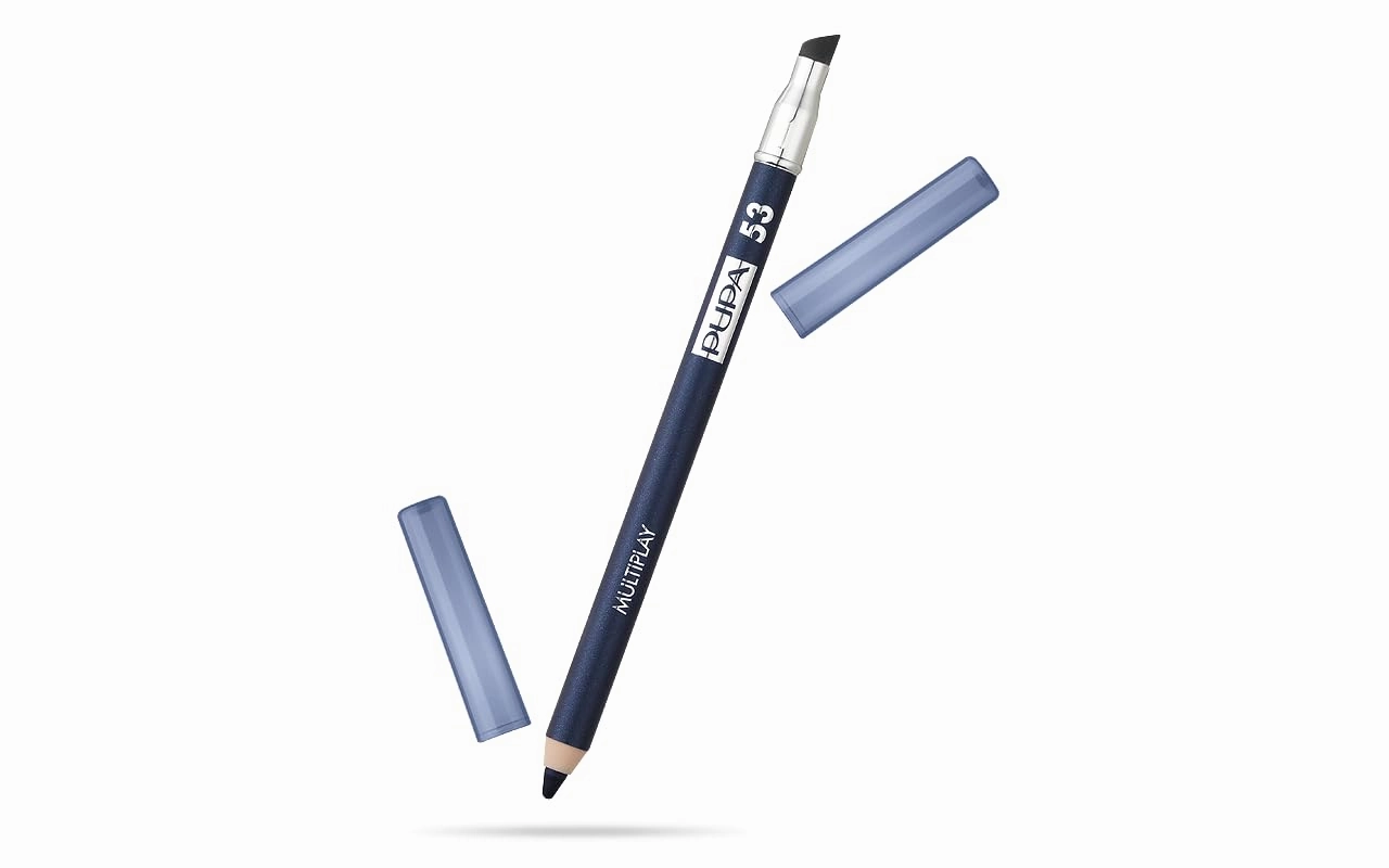 Pupa Milano Multiplay Eye Pencil - Creamy, Blendable Eyeliner With Smudge Tip - Long Wearing, Glamorous Intensity - Smooth And Lasting Color Liner For Waterline Or Lid - 53 Midnight Blue - 0.04 Oz