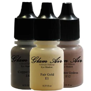 " The Bold Collection" 3 Shades of Glam Air Airbrush Makeup Water-based Formula Last Over 18 Hours (For All Skin Types)