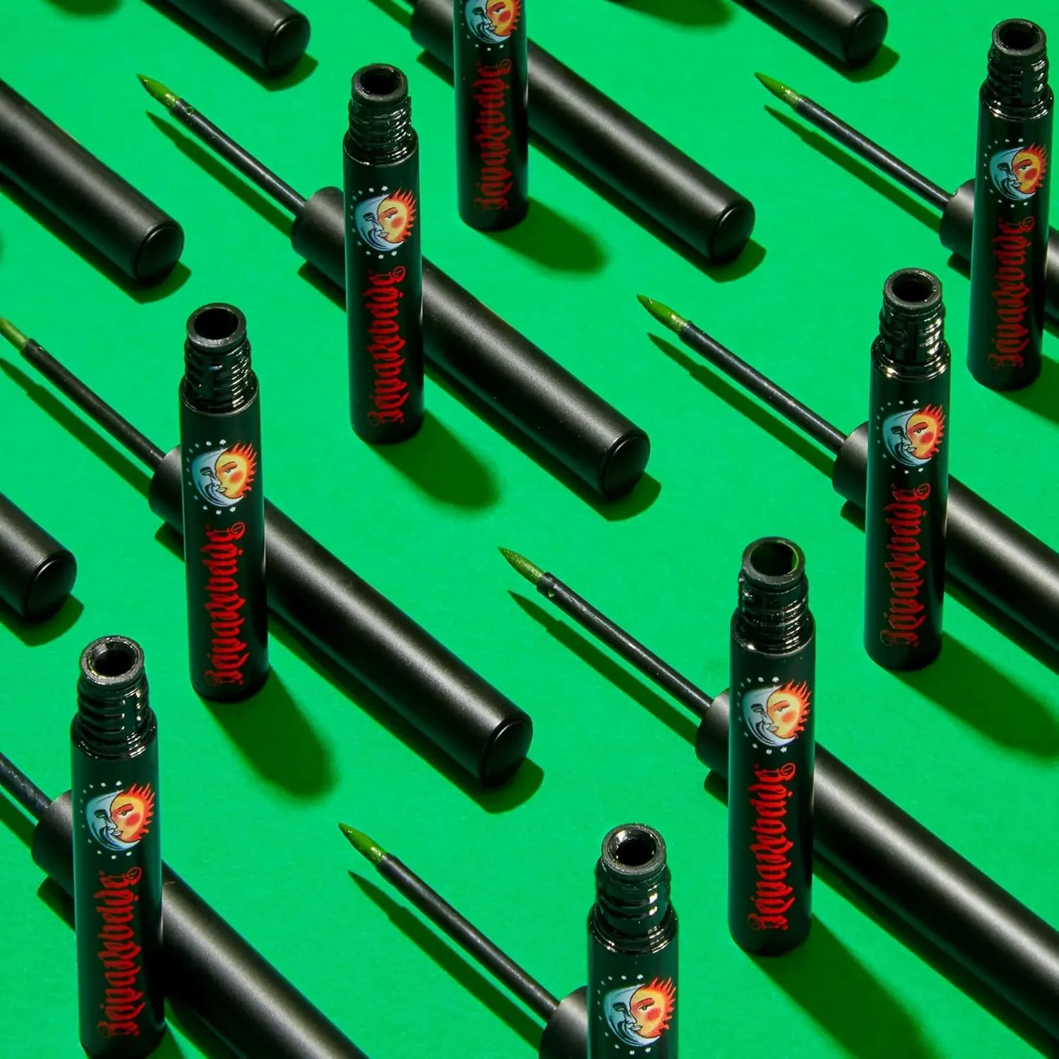 REINA REBELDE Opaque Highly Pigmented Green Liquid Eyeliner (Chiflada) - Rebel Eye Definer Liquid/Long Lasting Water Resistant, Smudgeproof/Demi-Sheen Finish/Cruelty-Free & Vegan