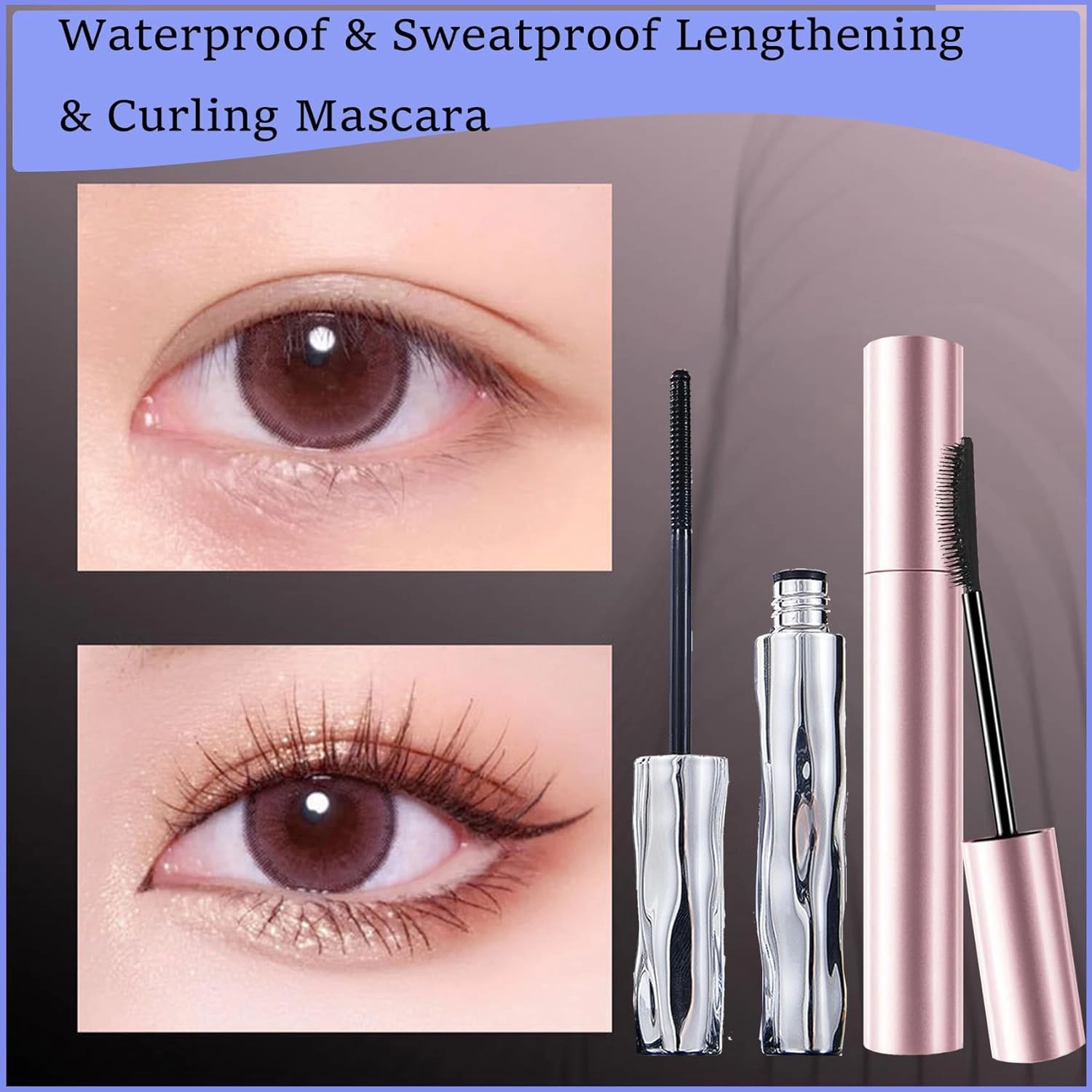 Relaxrich Waterproof & Sweatproof Lengthening & Curling Mascara (A-brown)