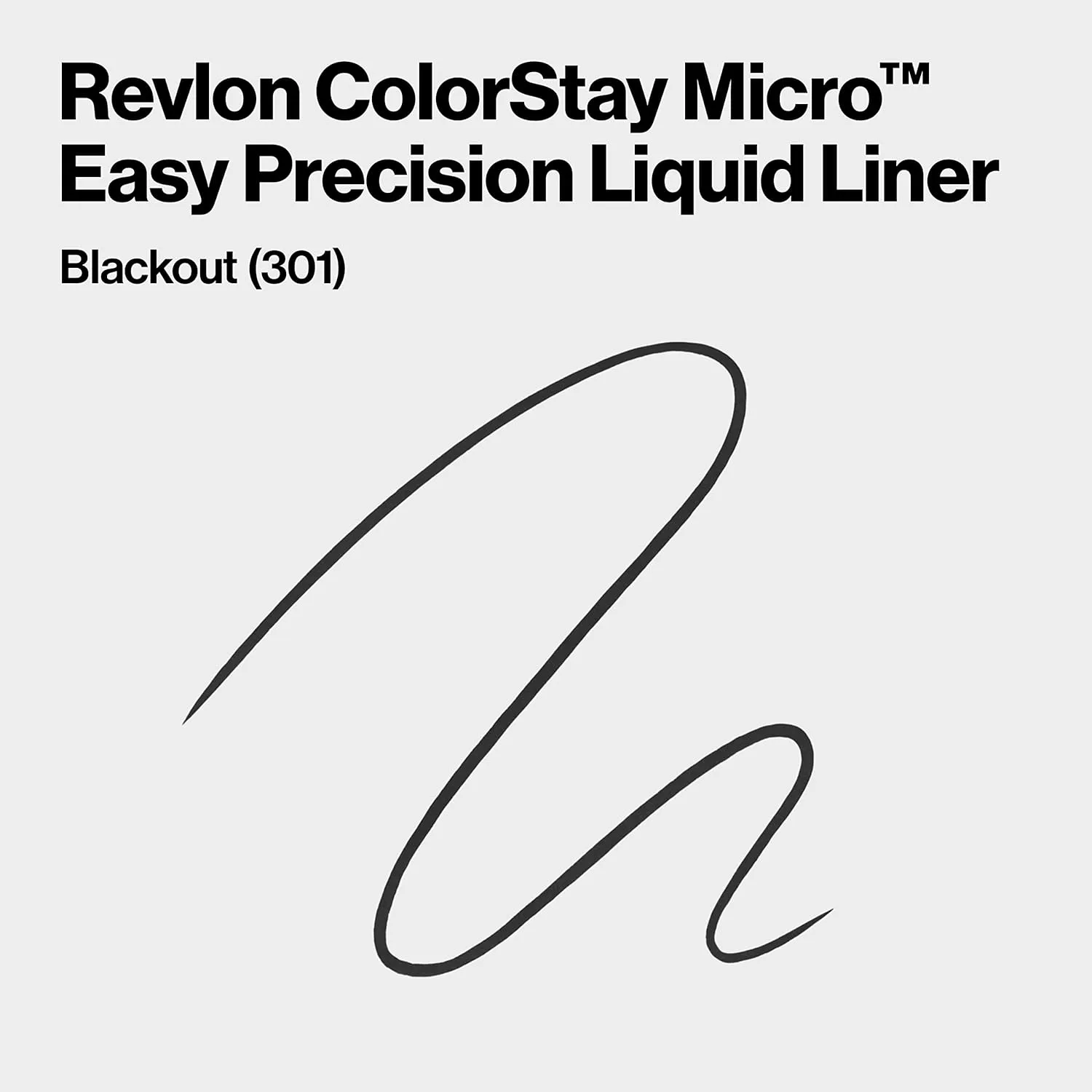 REVLON ColorStay Micro Easy Precision Liquid Eyeliner, Waterproof, Smudgeproof, Longwearing with Felt Tip Applicator, 301 Blackout, 2 pack
