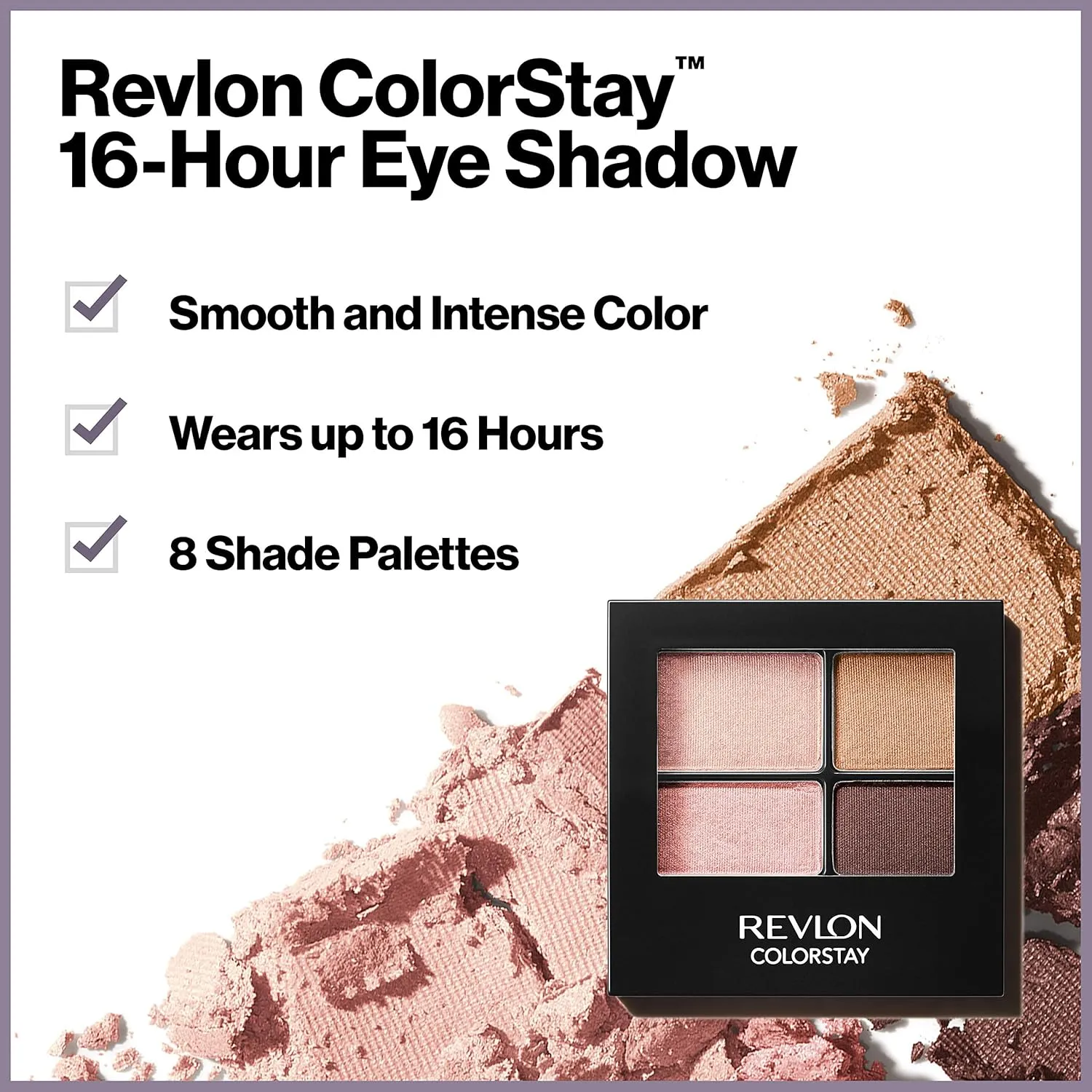 Revlon Eyeshadow Palette, ColorStay 16 Hour Eye Makeup, Velvety Pigmented Blendable Matte & Shimmer Finishes, 525 Siren, 0.16 Oz