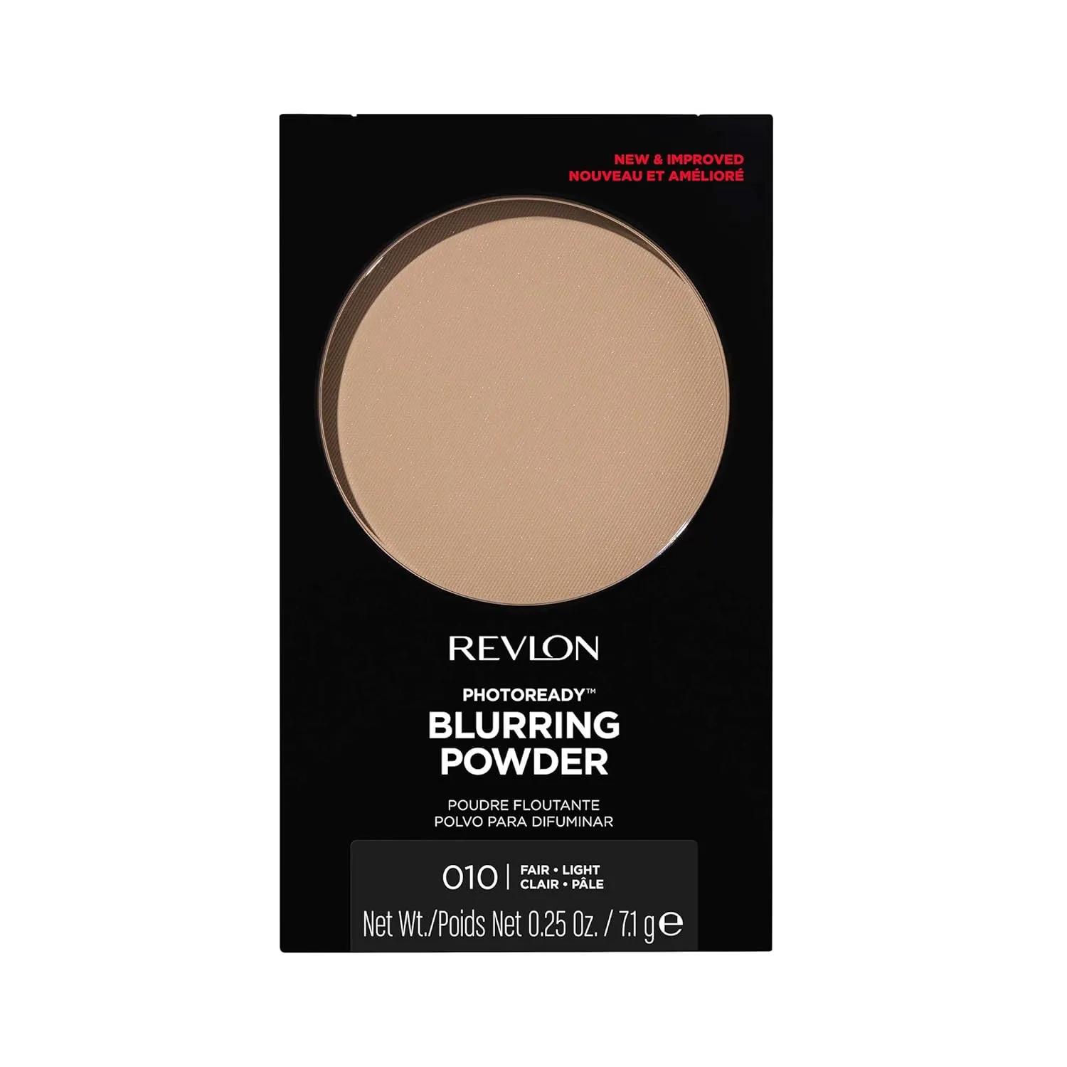 Revlon PhotoReady Blurring Face Powder Makeup, Longwear Medium-Full Coverage with Flawless Finish, Shine & Oil-Free, 010 Fair Light, 0.25 oz
