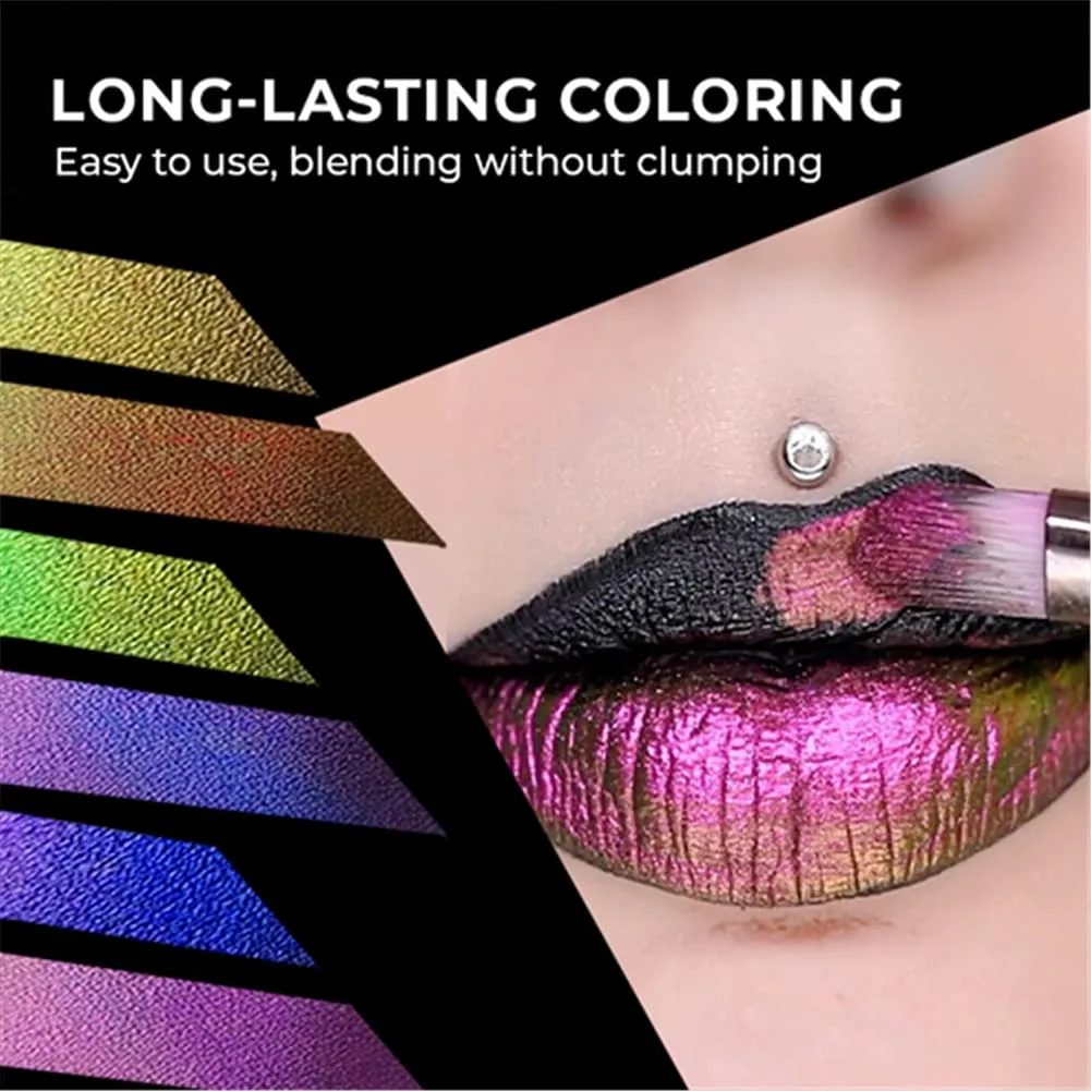 RJDJ Chic-Chat Multi-Chrome Liquid Lipsticks, Chic Chat Multi Chrome Lipstick, Multi Chrome Liquid Lipsticks by Chaotic Cosmetics, Chrome Eyeshadow Stick for Women (01 02 04 05)
