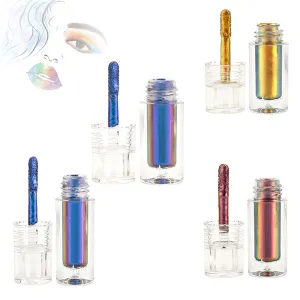 RJDJ Chic-Chat Multi-Chrome Liquid Lipsticks, Chic Chat Multi Chrome Lipstick, Multi Chrome Liquid Lipsticks by Chaotic Cosmetics, Chrome Eyeshadow Stick for Women (01 02 04 05)