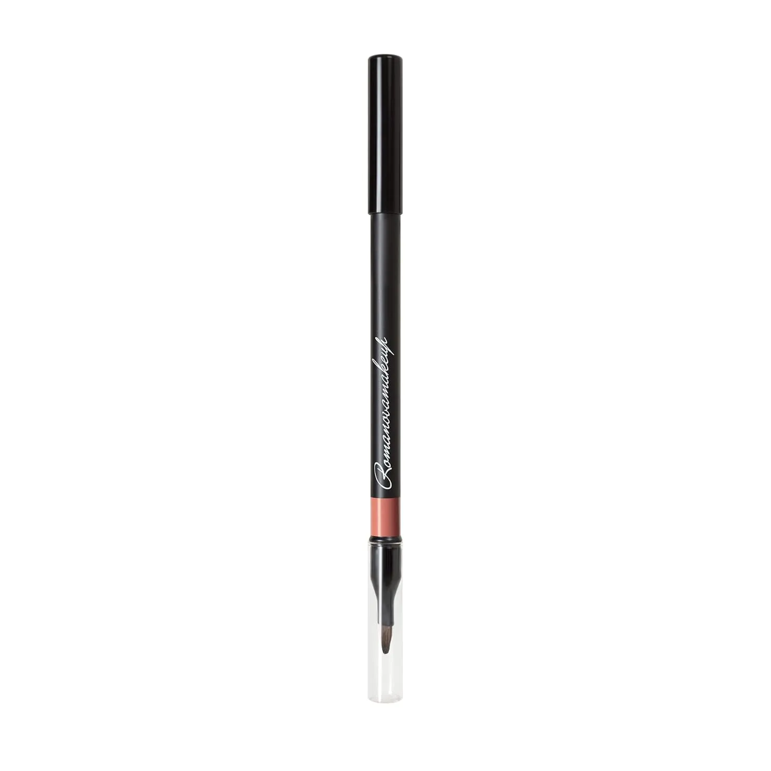 Romanovamakeup Sexy Contour Lip Liner FIRST DATE. Makeup and Built-in-Brush PINK SHADE. Smooth, Long Lasting, Easy Glide-on Pencil Gift for Women to Create Natural-looking, Visually Full Lips.
