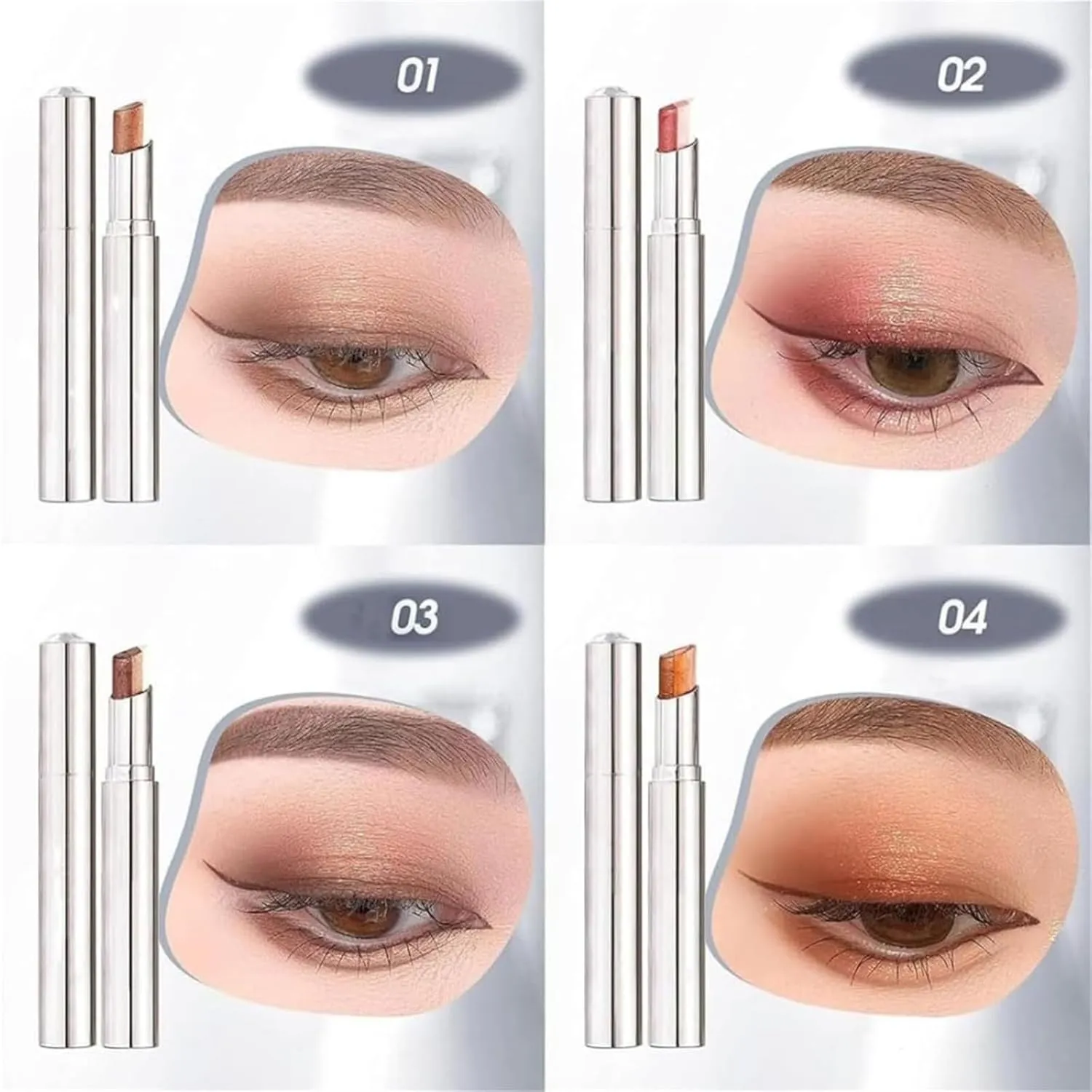 Roseionly Waterproof Gradient Eye-Shadow Stick, Roseionly Eyeshadow Stick (01 02)