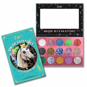 Rude Cosmetics Sin of Glittony Glitter Palette for Women - 0.634 oz Eye Shadow