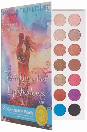 Rude Cosmetics Twinkle In Her 35 Eyeshadows Palette - Book 1 for Women - 1.34 oz Eye Shadow