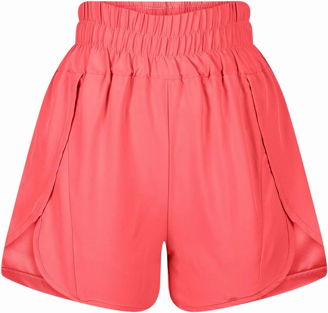 Running Shorts for Women High Waist Quick-Dry Womens Shorts Athletic Workout Short High Split Dolphin Short for Gym