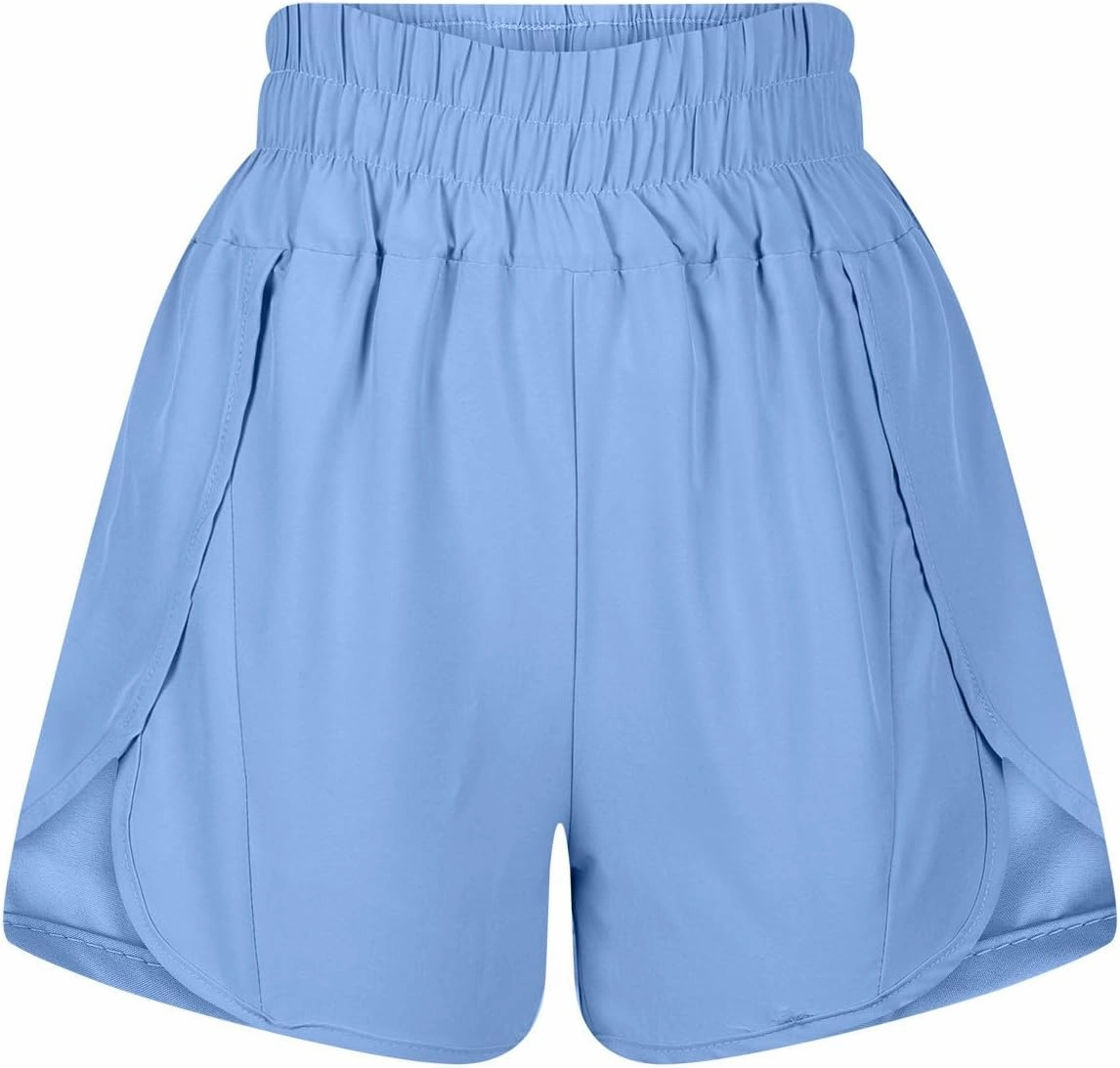 Running Shorts for Women High Waist Quick-Dry Womens Shorts Athletic Workout Short High Split Dolphin Short for Gym