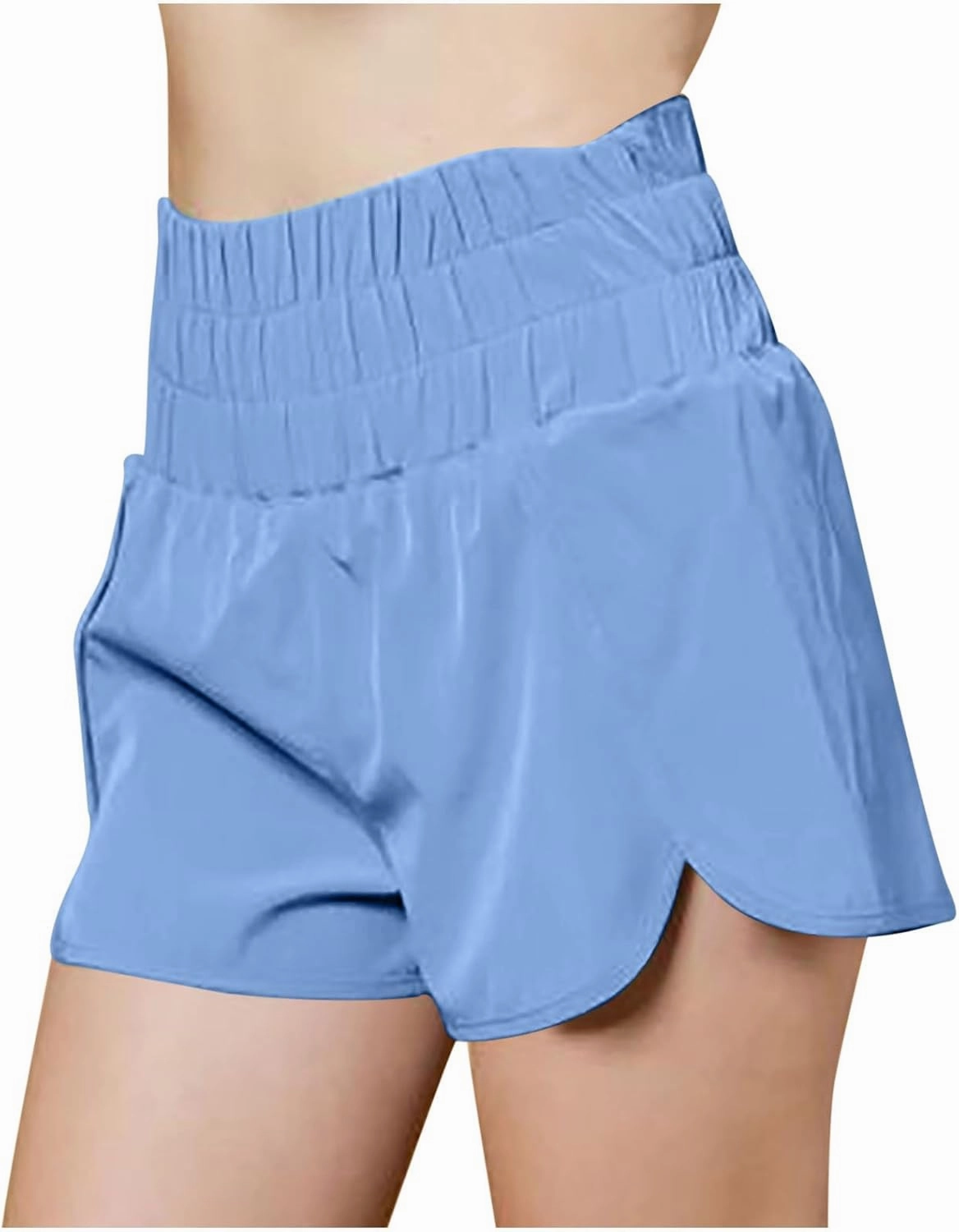Running Shorts for Women High Waist Quick-Dry Womens Shorts Athletic Workout Short High Split Dolphin Short for Gym