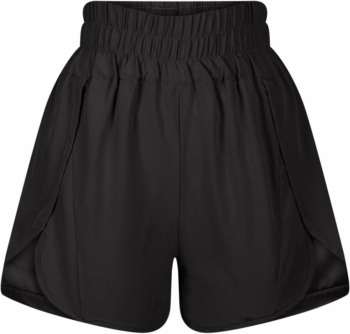 Running Shorts for Women High Waist Quick-Dry Womens Shorts Athletic Workout Short High Split Dolphin Short for Gym