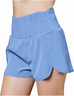 Running Shorts for Women High Waist Quick-Dry Womens Shorts Athletic Workout Short High Split Dolphin Short for Gym