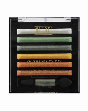 Runway Eyes Fashion Eyeshadow 05 Glamorous Gems 0.32 oz – 6 Shimmering Fashion Shadows for Bold, Radiant Looks | Blendable & Long-Lasting | Includes Dual-Ended Applicator