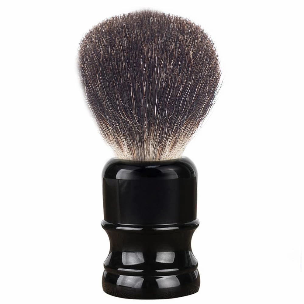 Shaving Brush for Men, 100% Pure Badger Shaving Brushes with Black Resin Handle
