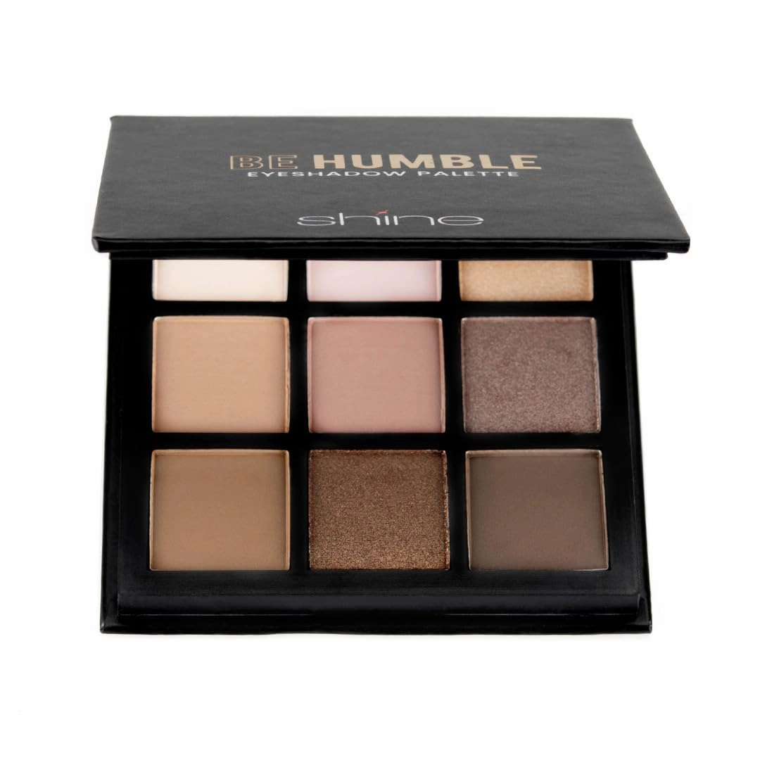 Shine Cosmetics Eyeshadow Palette, Compact - Versatile, Long-lasting, Smudge-proof, Highly Pigmented (Be Humble)
