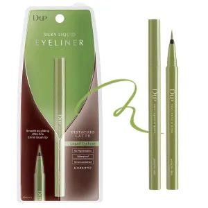 Silky Liquid Eyeliner, Smooth Eye Makeup Liner, Waterproof & Smudge Proof Eye Liner, Japanese Gel EyeLiner Pen Tip, Blendable Eyeliner for Mature Women, Pistachio Latte, 1 Fl Oz