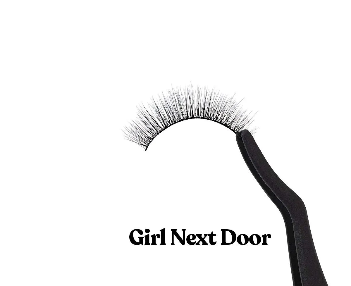 Silly George Girl Series Eyelashes | Luxurious Synthetic Silk, Comfortable, Lightweight, Easy to Apply, Reusable, Smudge-Free, Budge-Free, Grudge-Free Lashes, Cruelty Free & Vegan (Girl Next Door)