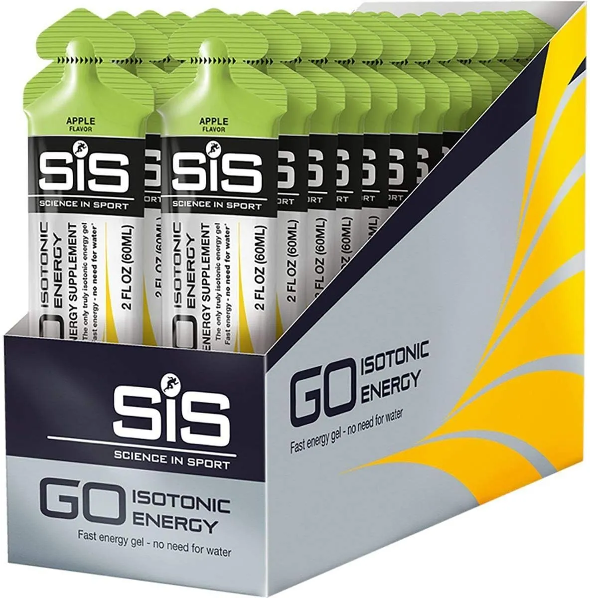SIS Isotonic Energy Gels, 22g Fast Acting Carbohydrates, Performance & Endurance Sport Nutrition for Athletes, Energy Gels for Running, Cycling, Triathlon, Pineapple - 2 oz - 30 Pack
