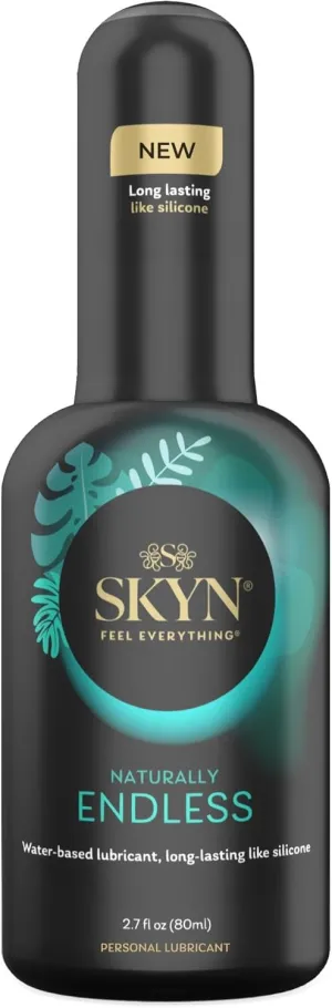 SKYN Naturally Endless Personal Lubricant – 8.5 oz – Water Based Lube for Men, Women and Couples, Safe with Latex and Latex-Free Condoms and Personal Devices