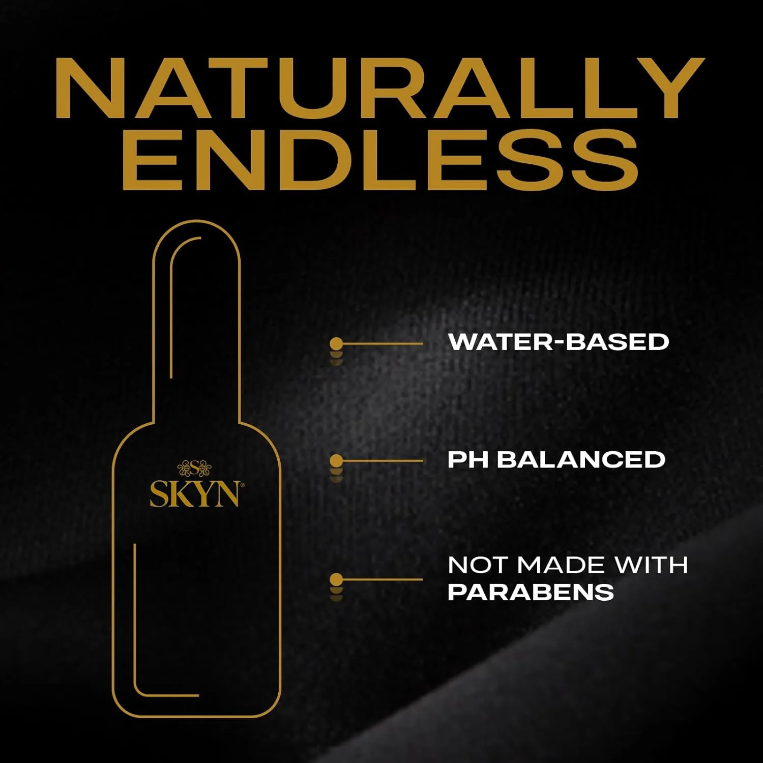 SKYN Naturally Endless Personal Lubricant – 8.5 oz – Water Based Lube for Men, Women and Couples, Safe with Latex and Latex-Free Condoms and Personal Devices