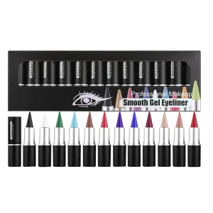 Smudge Proof Eye Liner,Long Wear Gel Eye Liner - 12 X Waterproof Smudge Proof Natural Cream Eye Liner for Liner and Eyeshadow